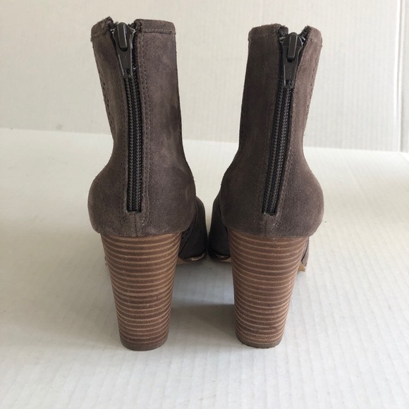Gianni Bini Schools Out Suede Peep Toe Ankle Boot - Picture 5 of 9